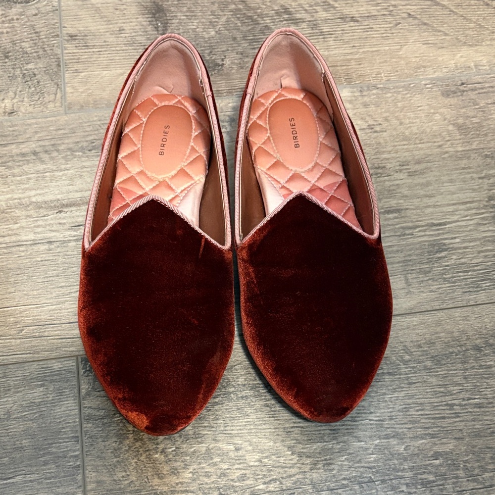 Birdies The Heron Velvet Loafers in Cinnamon size 8.5 - LIKE NEW - Picture 4 of 8